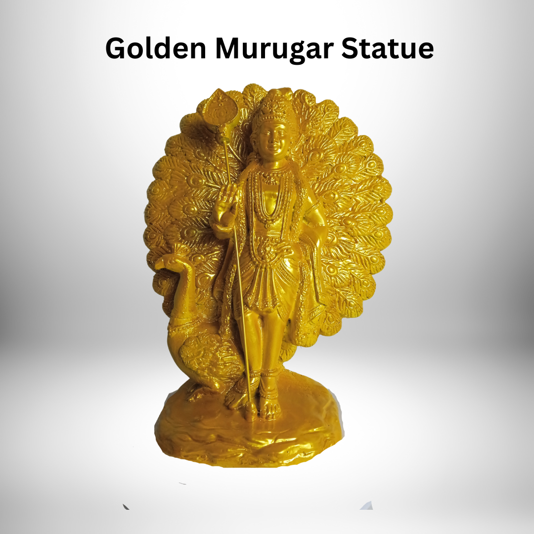 Golden Murugar Statue
