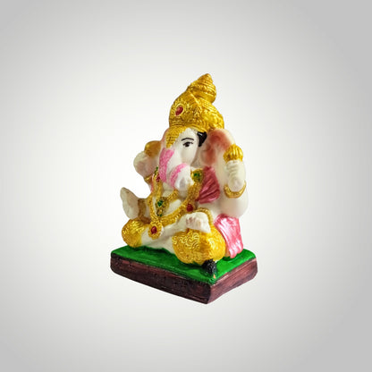 Multicolour Ganesh Statue With Stand