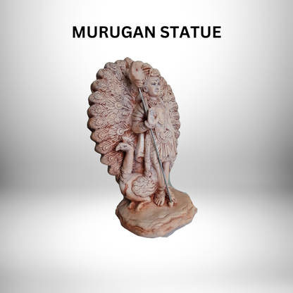 Off White Golden Murugar Statue