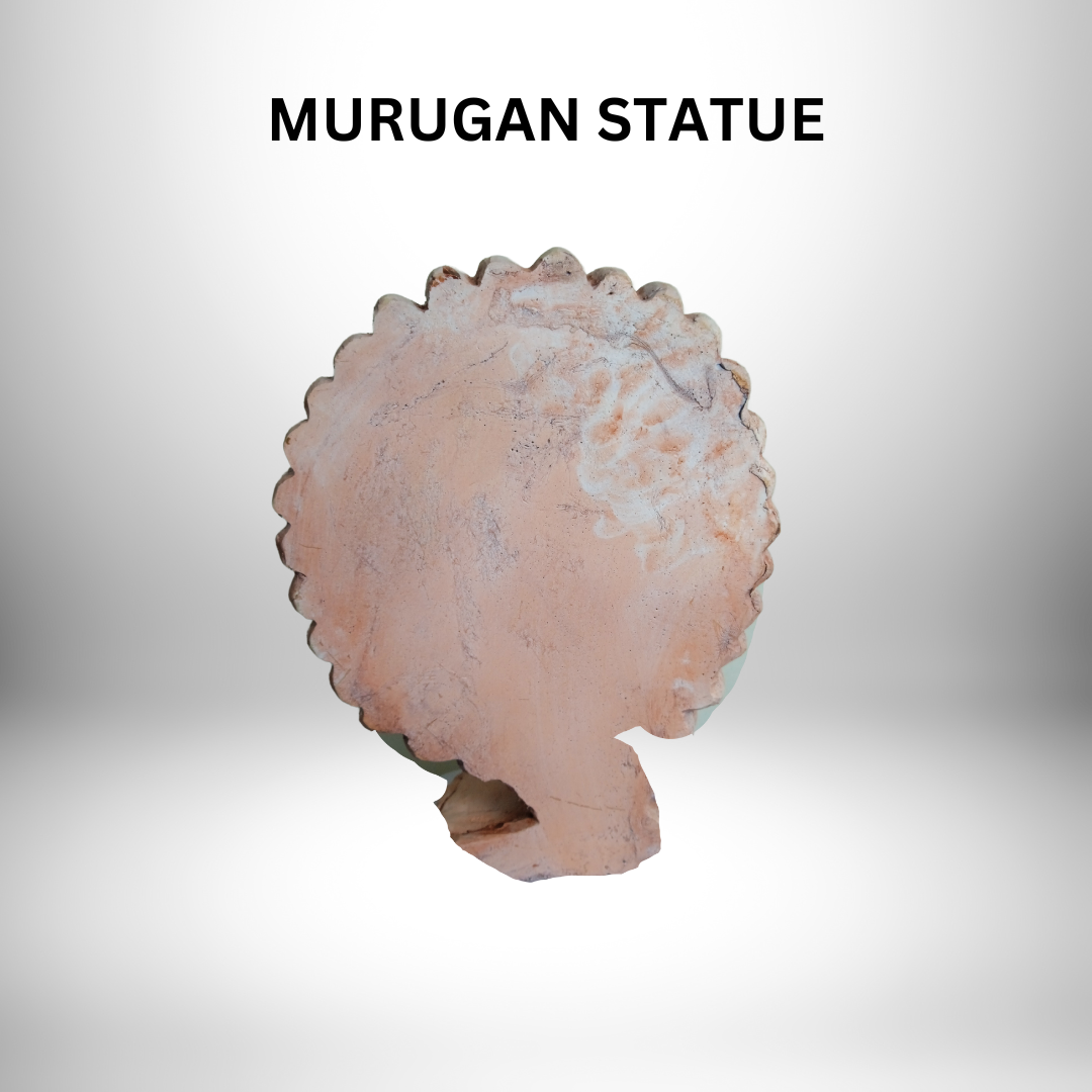 Off White Golden Murugar Statue