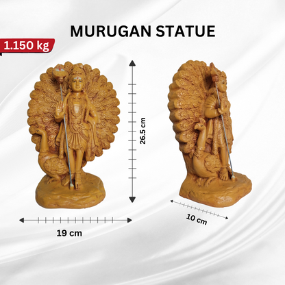 Murugar Statue wood color