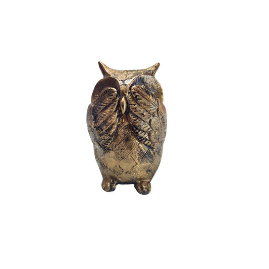 Soothing Resin Owl Statue with Closing Eyes