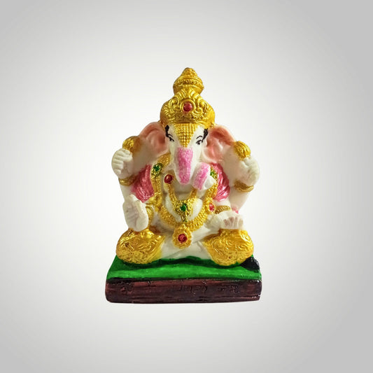 Multicolour Ganesh Statue With Stand